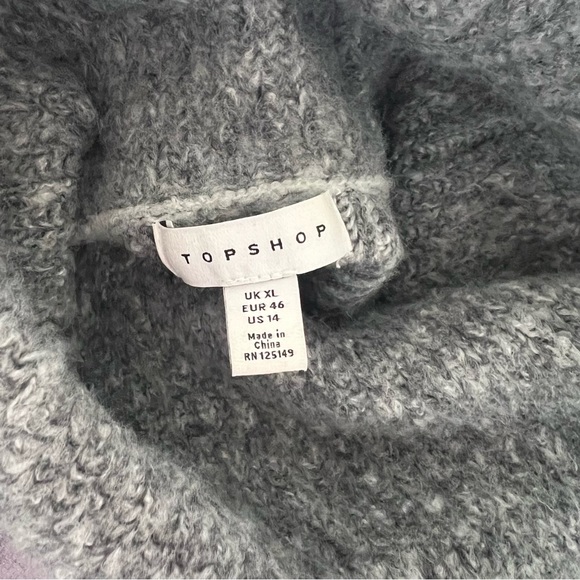 ☀️ topshop ribbed gray turtleneck dress - Picture 2 of 10